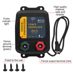 folosem PE5 LED pulsing indicator lit, folosem confirms energizer operation quickly