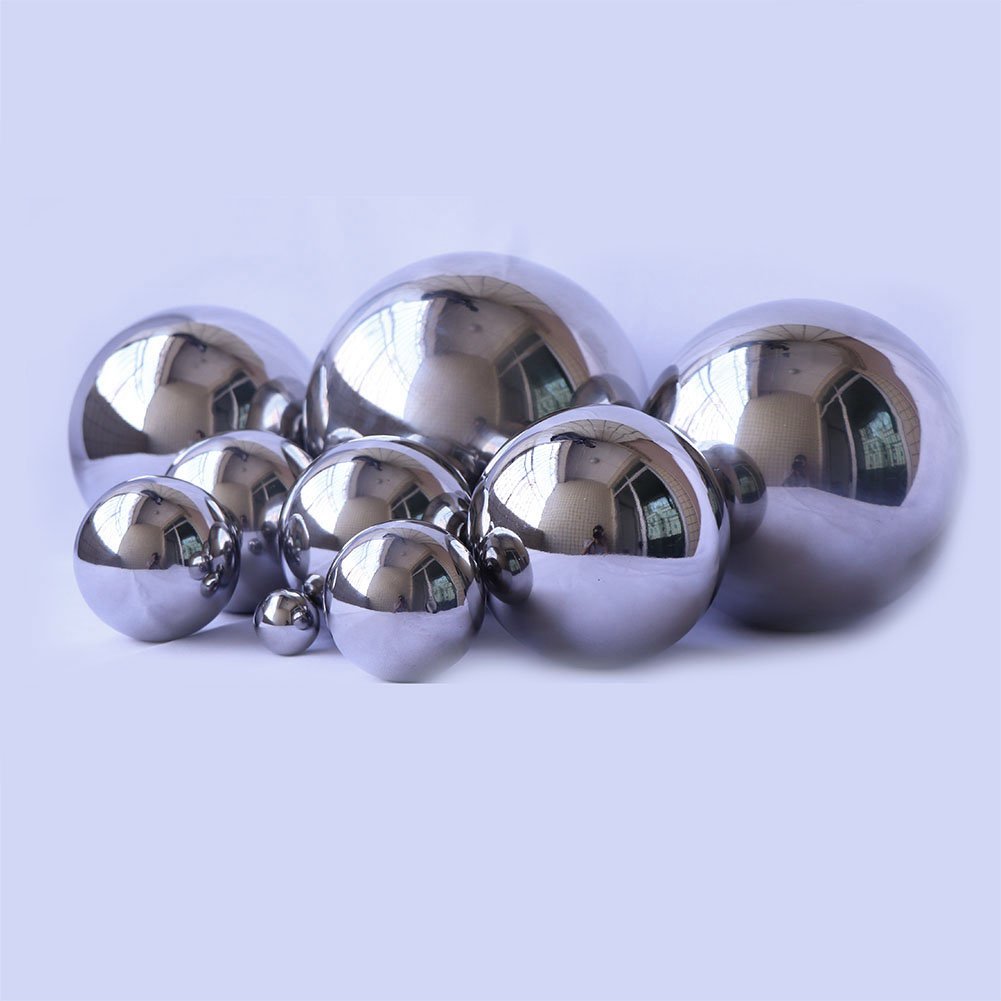 Folytiy floating gazing ball in pond creating shimmering reflections and water interest