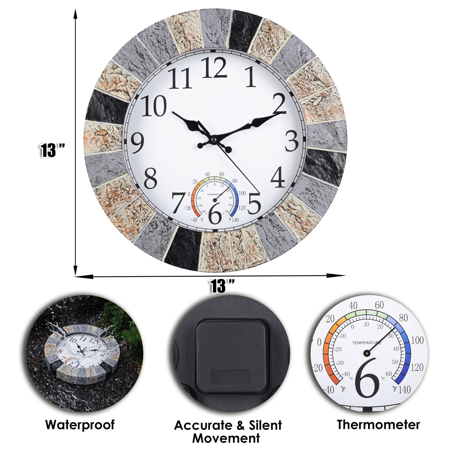 Fomaris thermometer dial closeup displaying -40°F to 140°F range for quick temperature checks