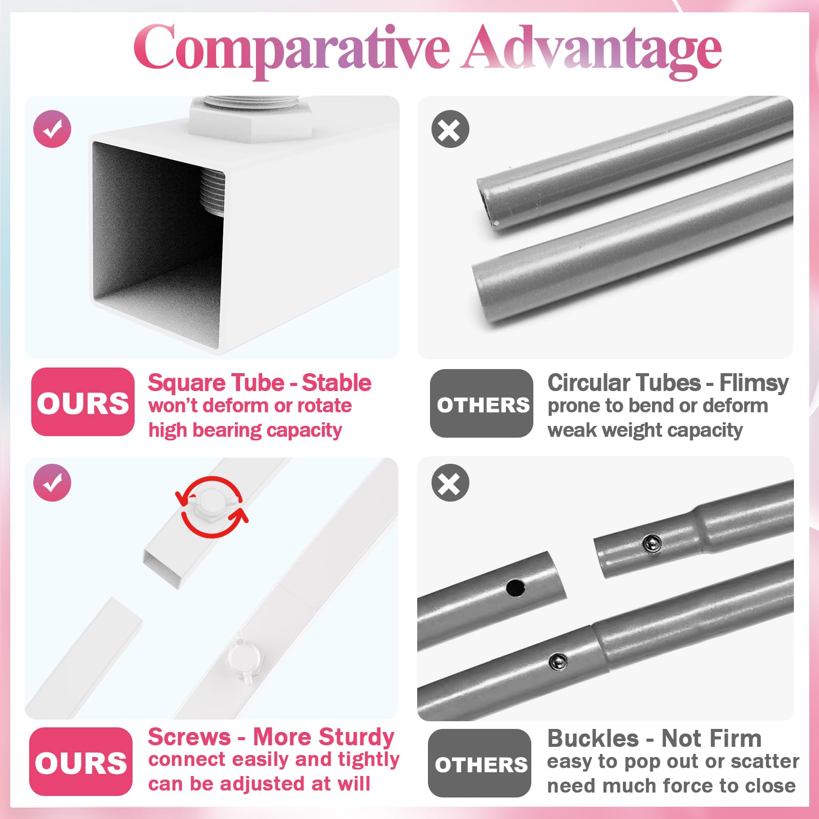 Fomcet assembled three arches illustrating layered sizes for depth and visual impact