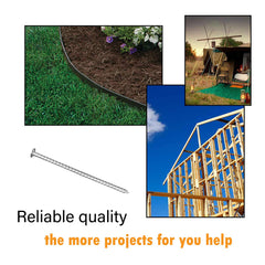 FOMMEN stakes securing landscape edging demonstrating better hold and alignment