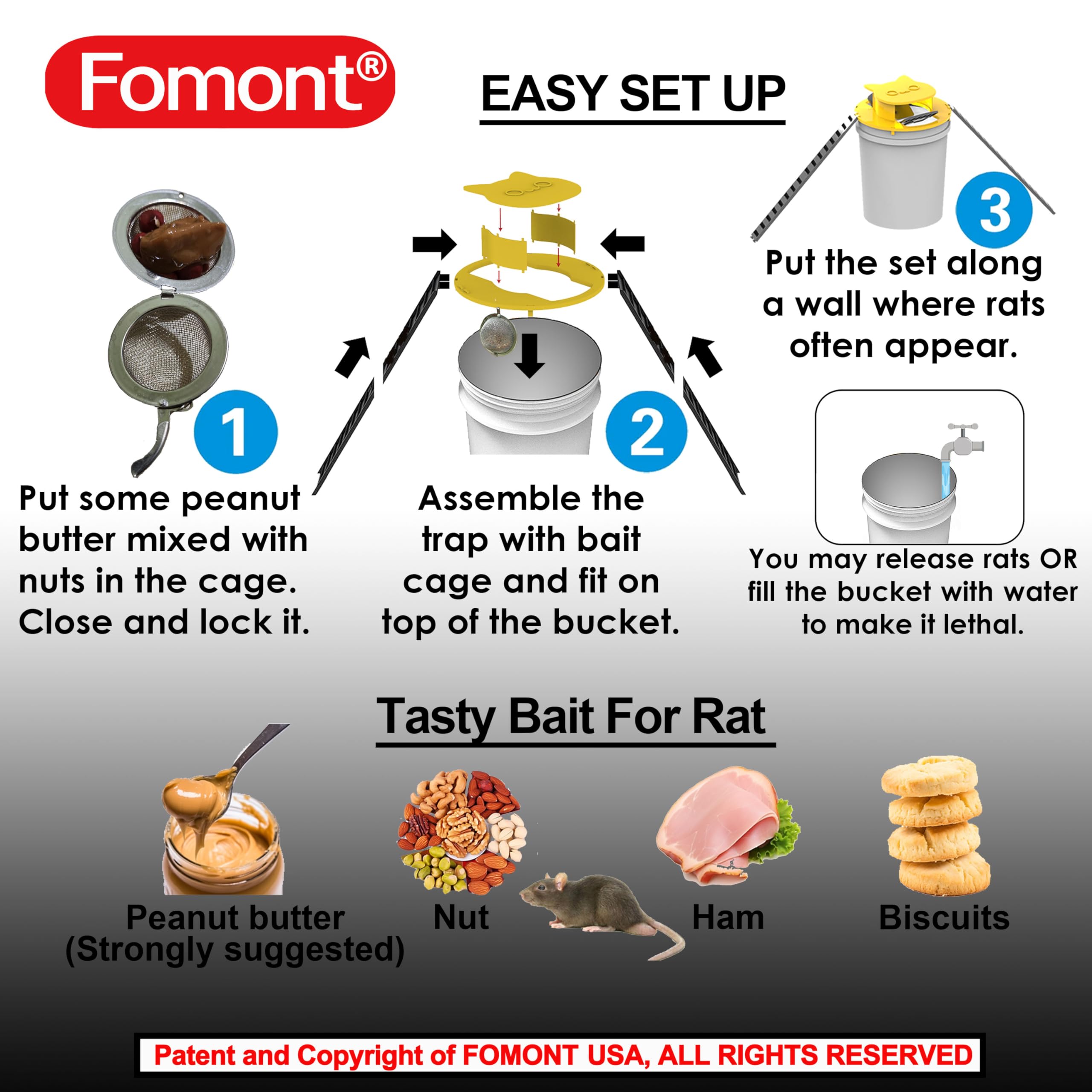 Fomont double pedals and ramps detail improving capture rates for large rats