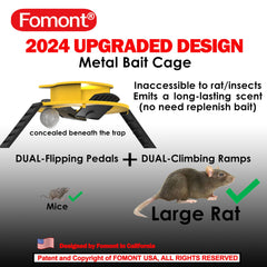 Fomont metal bait cage closeup preserving bait scent for longer effectiveness