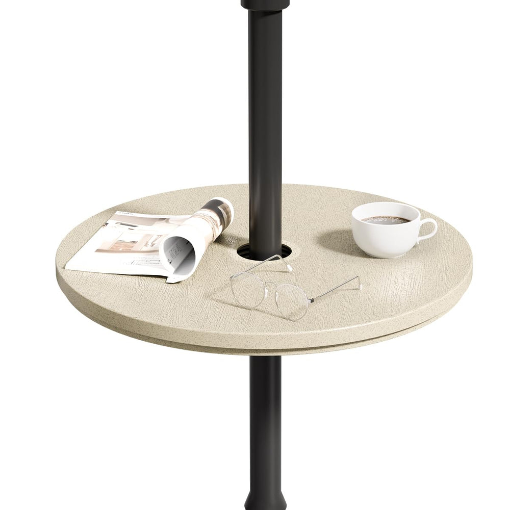 FONTOI front view beige tempered tabletop showing modern finish and easy replacement