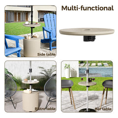 FONTOI mounted on patio table frame demonstrating quick installation and stability