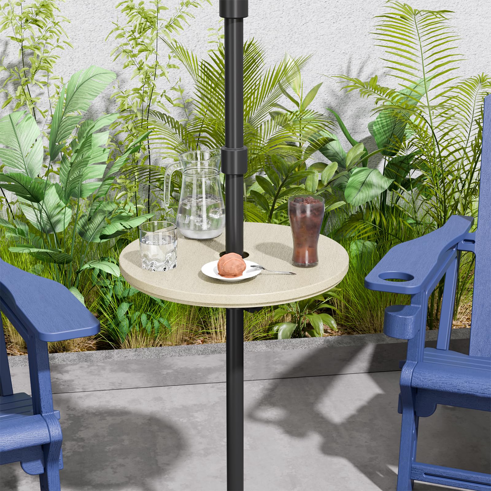 FONTOI size comparison with ruler showing 14.8-inch diameter for fitting bases