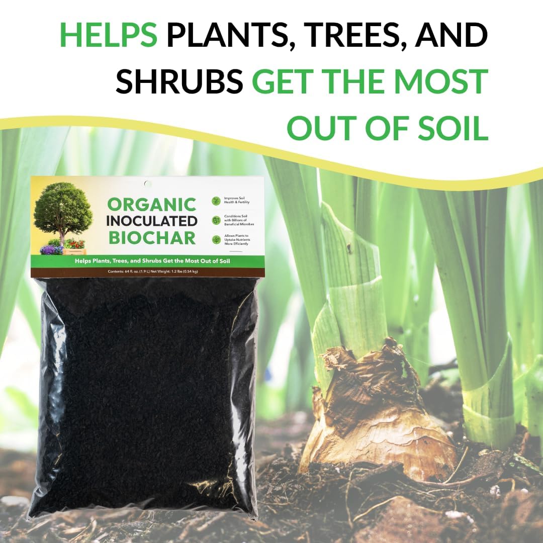 FOOP mixed with soil in a container illustrating improved water retention for potted plants