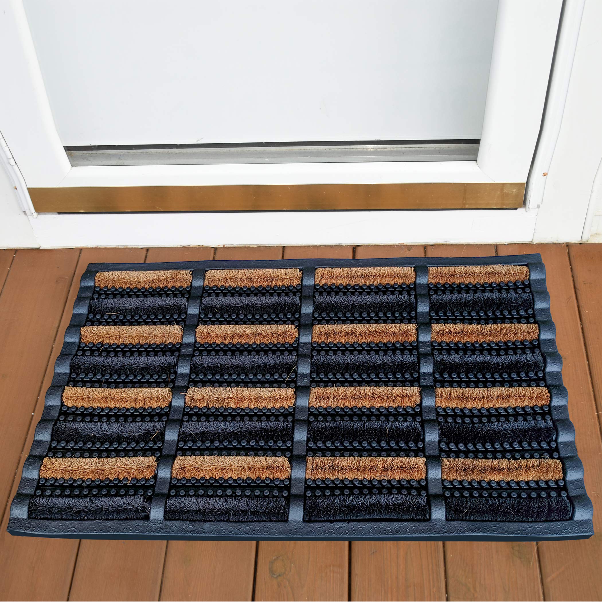 FOOTMATTERS rubber tray detail highlighting containment lip and durability