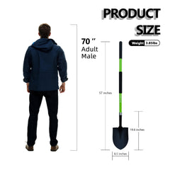 FORCOLID full-length side profile showing 57-inch handle for better leverage