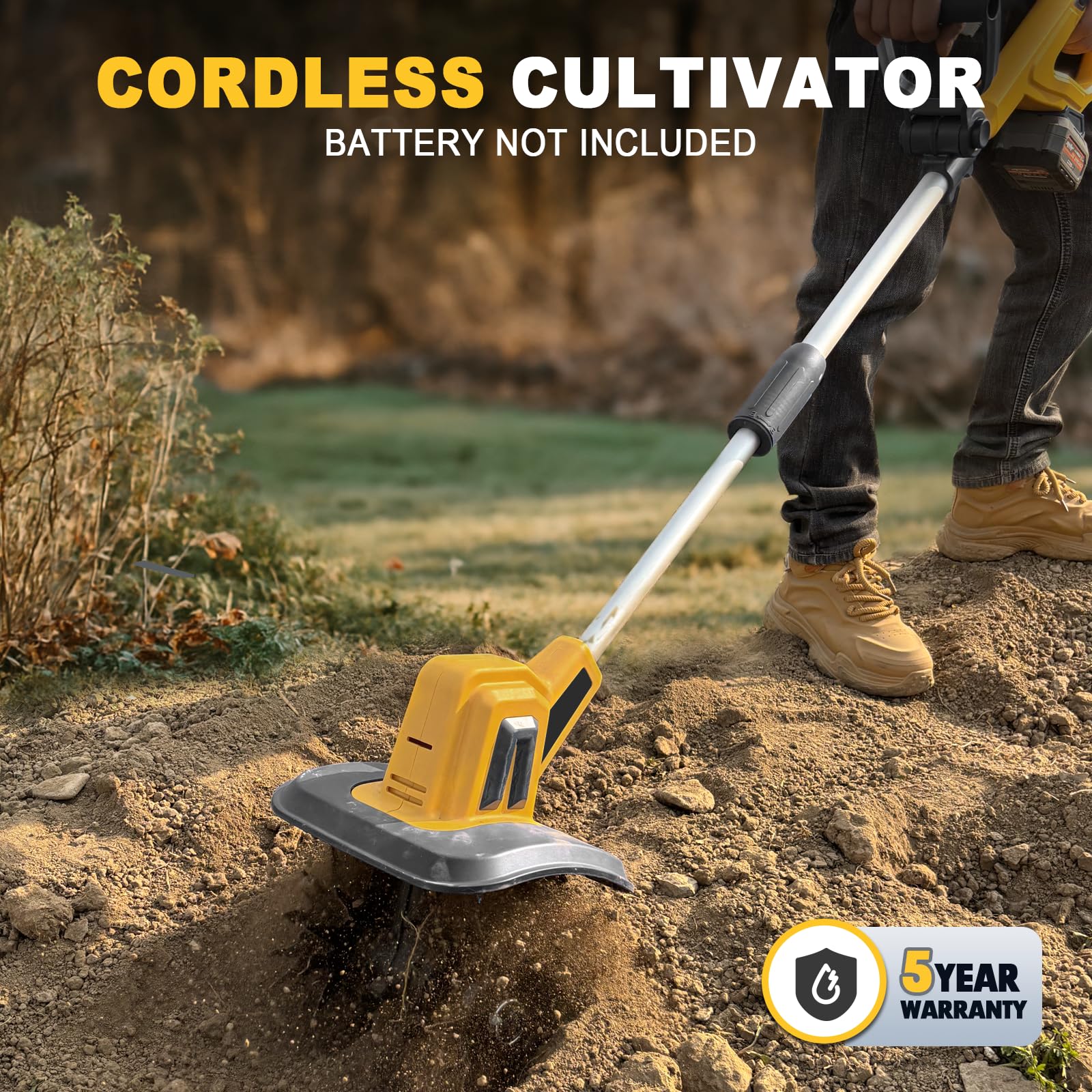 FORDWALT close-up of 48 steel tines highlighting durability and cutting action