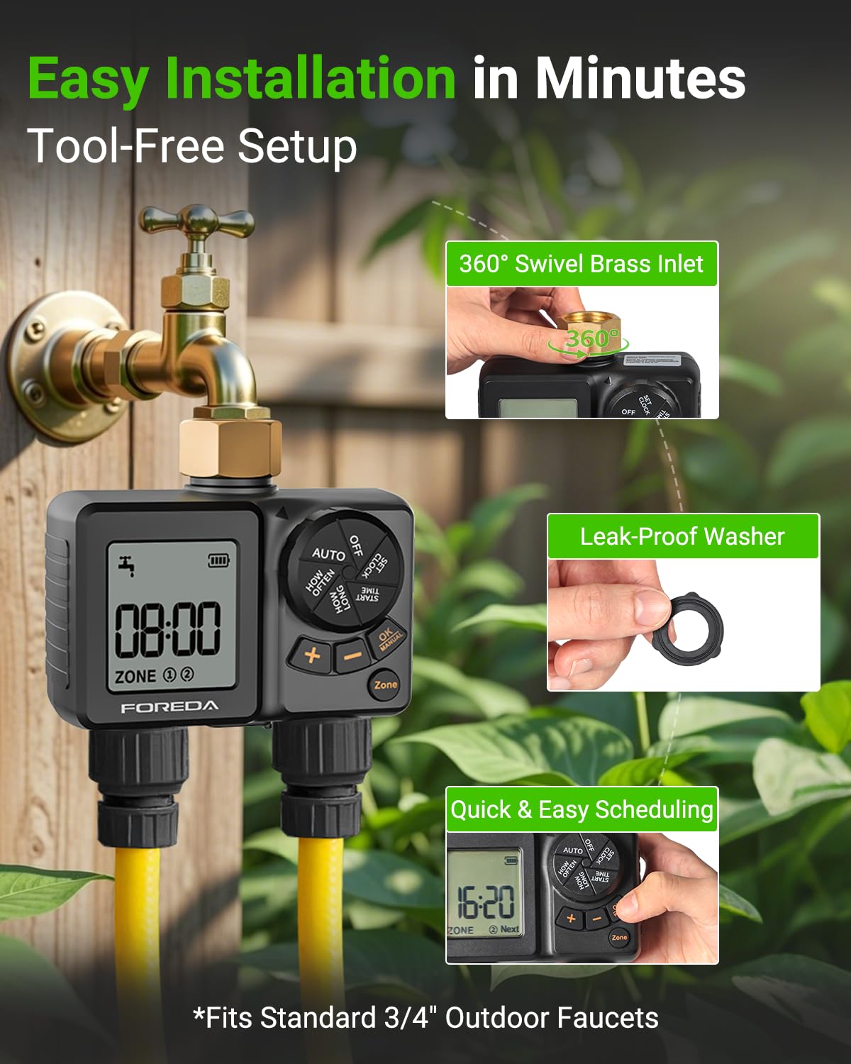 FOREDA held in hand to show compact size and convenient portability