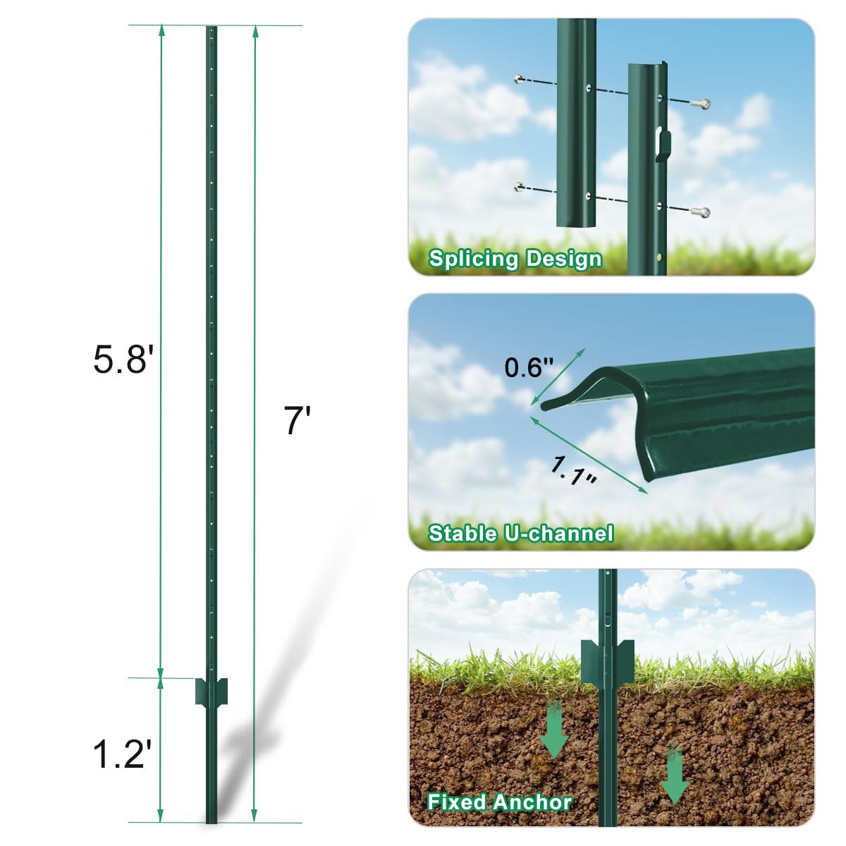 FOREHOGAR buried anchor plate view showing bottom segment stability in soil