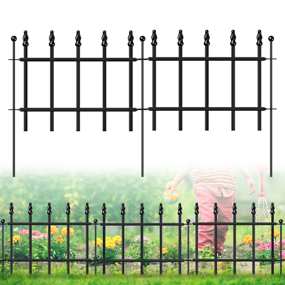 FOREHOGAR front view of assembled fence showing tidy garden edging