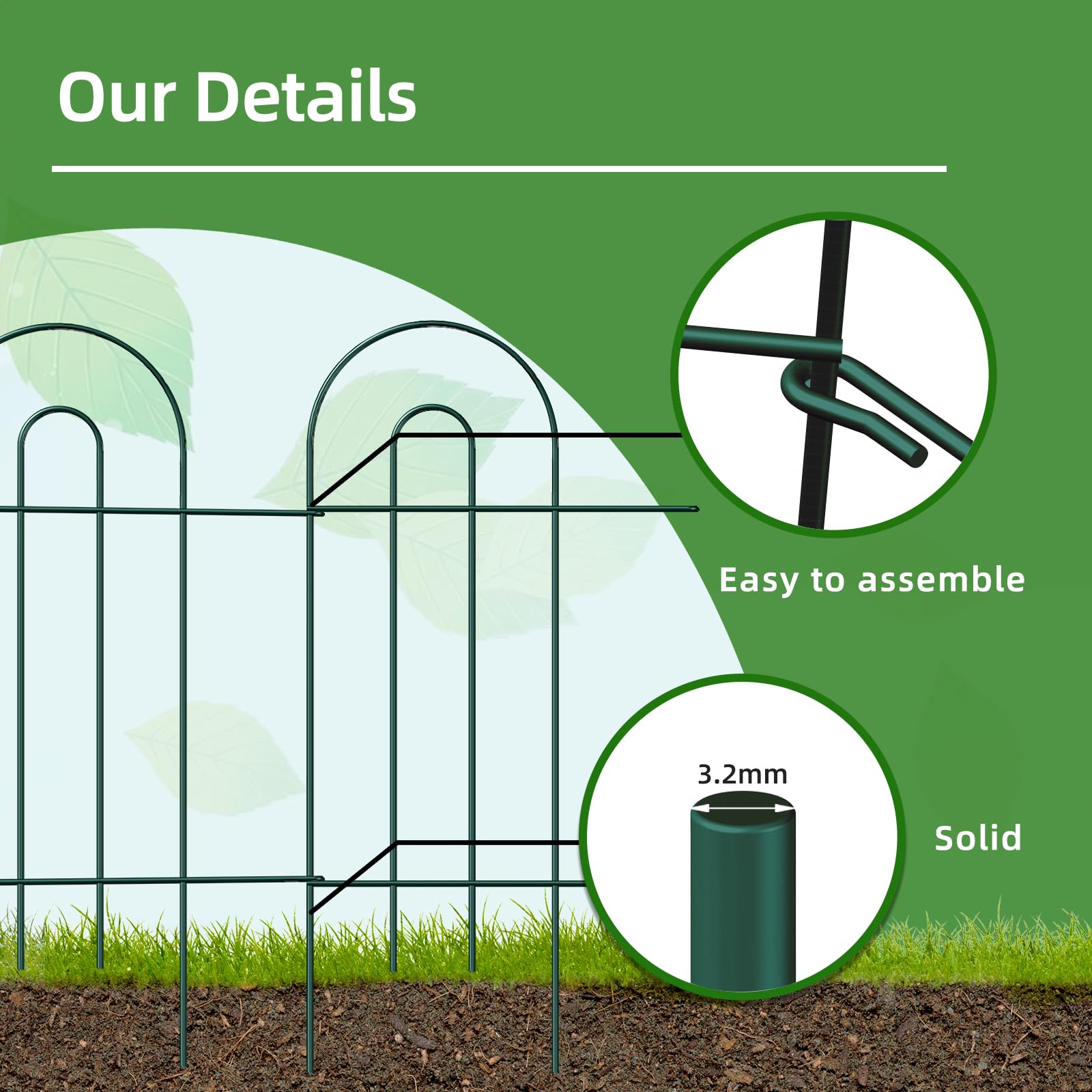 FOREHOGAR garden fence installed beside flowers showing plant protection and neat edging benefit