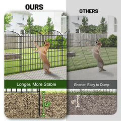 FOREHOGAR fence installed in yard protecting flower bed with neat border