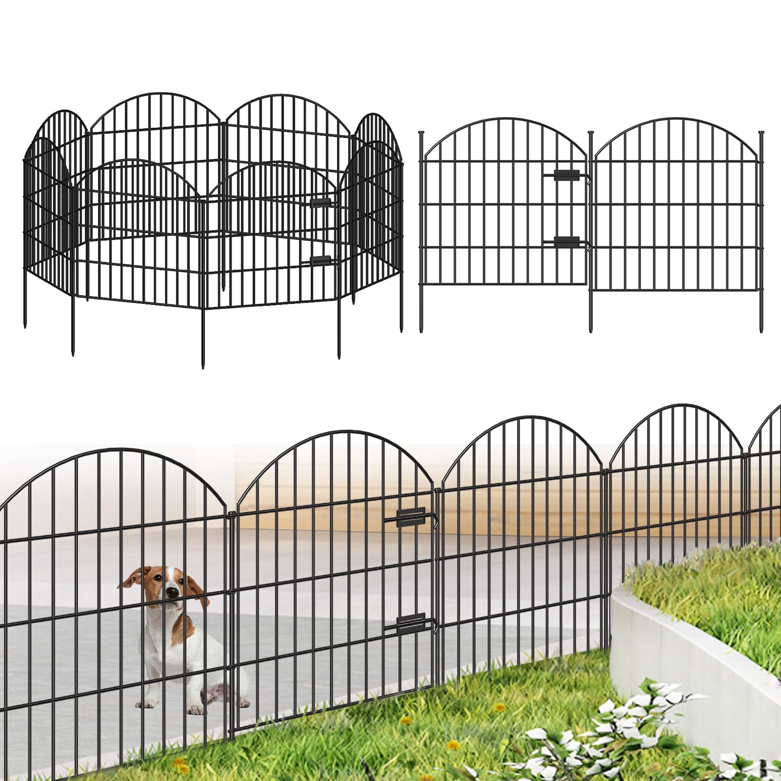 FOREHOGAR front gate panel shown installed for convenient yard access and security