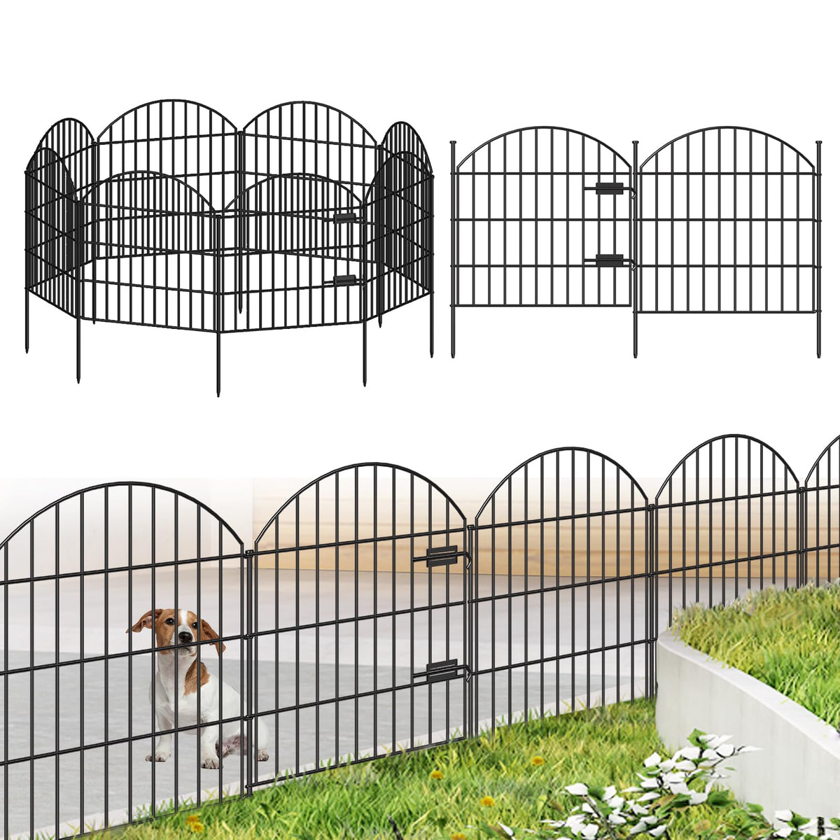 FOREHOGAR front gate panel shown installed for convenient yard access and security