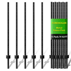 FOREHOGAR front view of 15-pack posts showing complete set and quick-install benefit