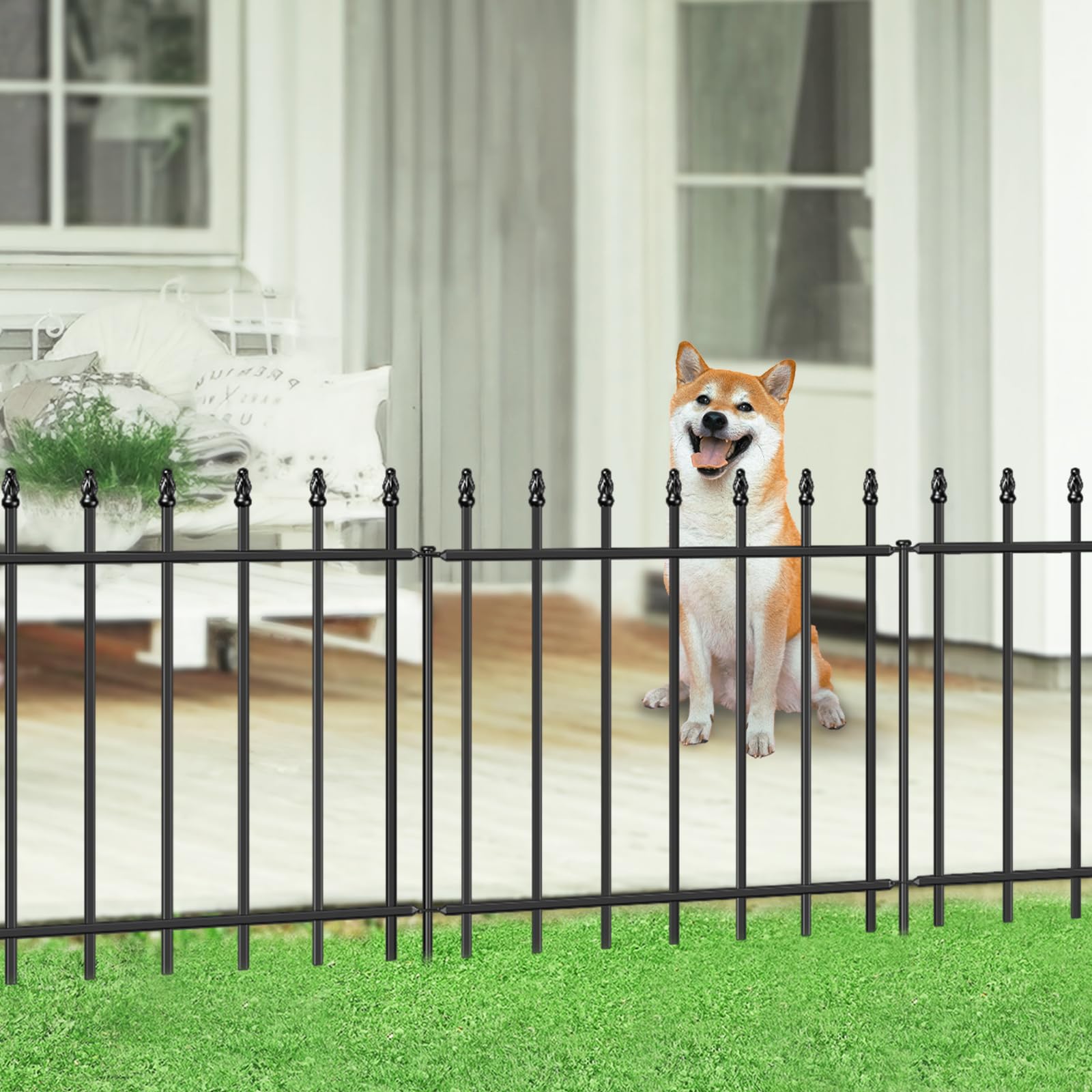 FOREHOGAR front view of packaged fence kit shows ready-to-install convenience