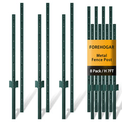 FOREHOGAR front view of 8-pack posts showing ready-to-install kit and clear benefit