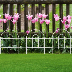 FOREHOGAR front view of full 50ft fence showing neat garden edging benefit