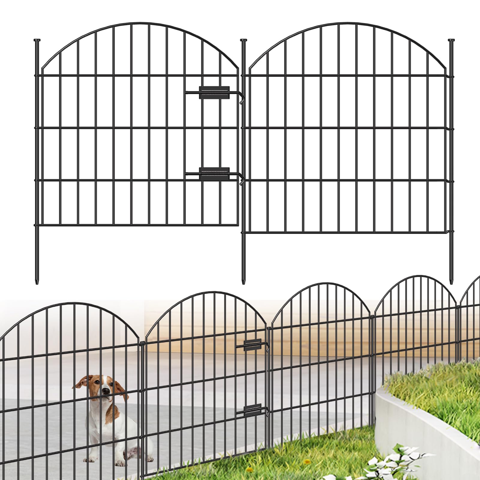 FOREHOGAR front view of gate and four panels showing assembled kit benefit