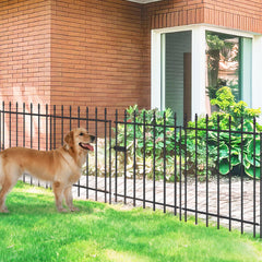 FOREHOGAR front view showing gate and linked panels for neat perimeter