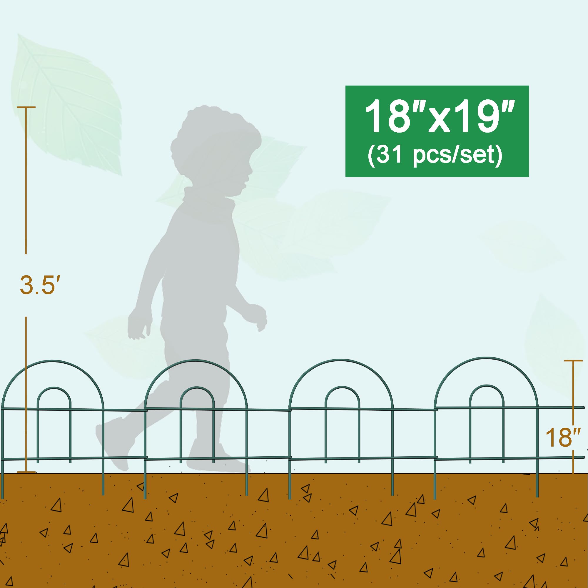FOREHOGAR fence installed around flower bed protecting plants and defining space