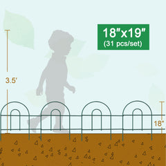 FOREHOGAR fence installed around flower bed protecting plants and defining space