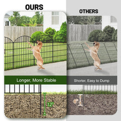 FOREHOGAR fence installed around flower bed protecting plants and keeping pets out