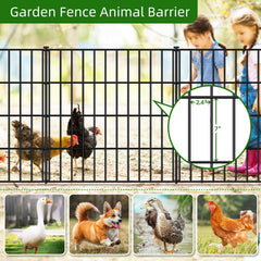 FOREHOGAR fence installed in garden curved layout protecting flower beds effectively