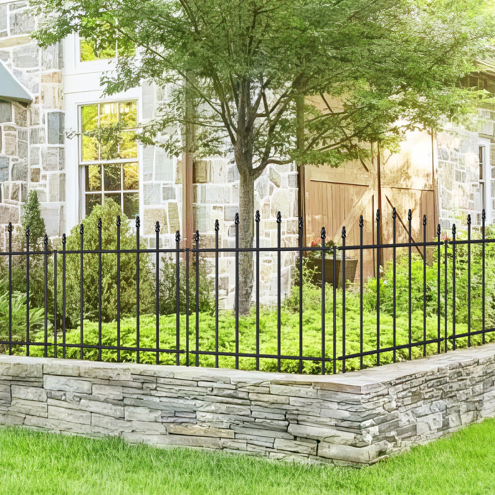 FOREHOGAR decorative fence in garden setting enhancing outdoor curb appeal