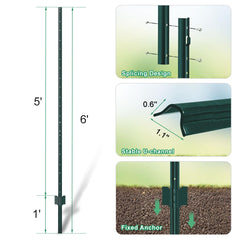 FOREHOGAR U-shaped post profile detail showing sturdy steel design that improves rigidity