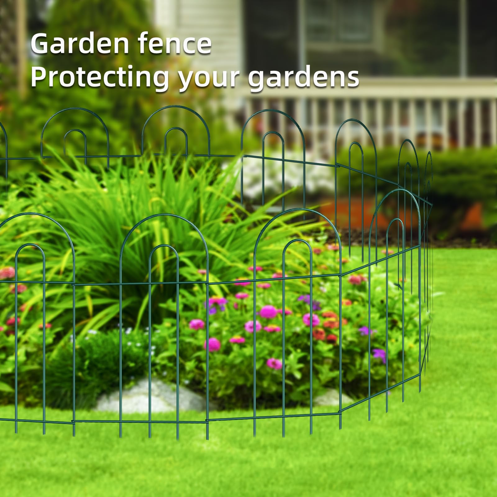 FOREHOGAR fence next to measuring ruler showing 32-inch height and scale-accurate planning benefit