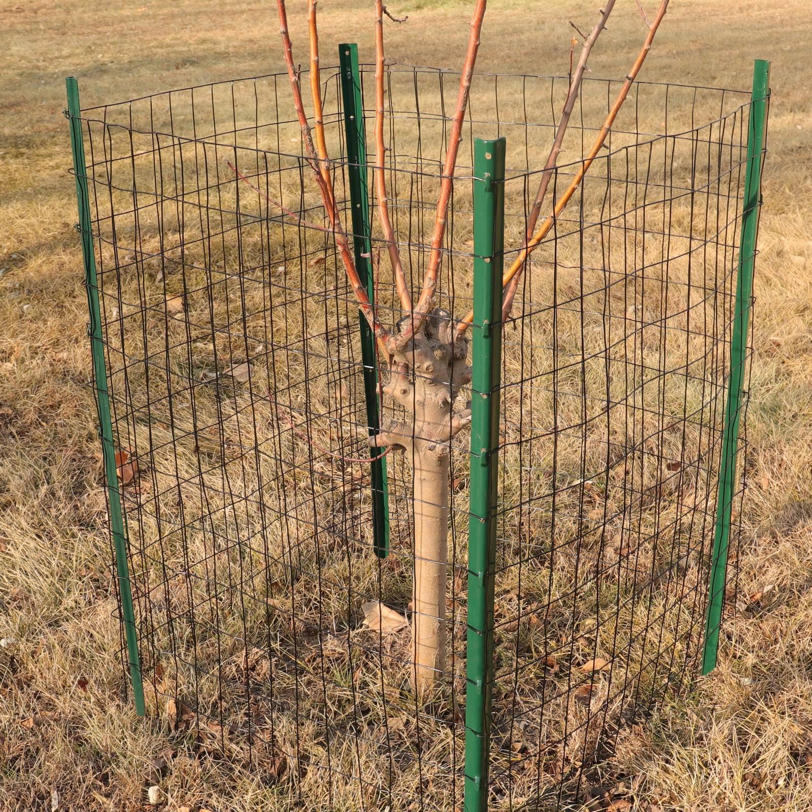 FOREHOGAR fence next to post and ruler showing 48 inch height for scale and planning benefit