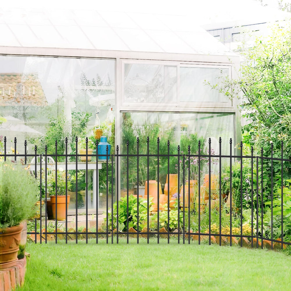 FOREHOGAR fence shown next to an adult for height and scale reference benefit