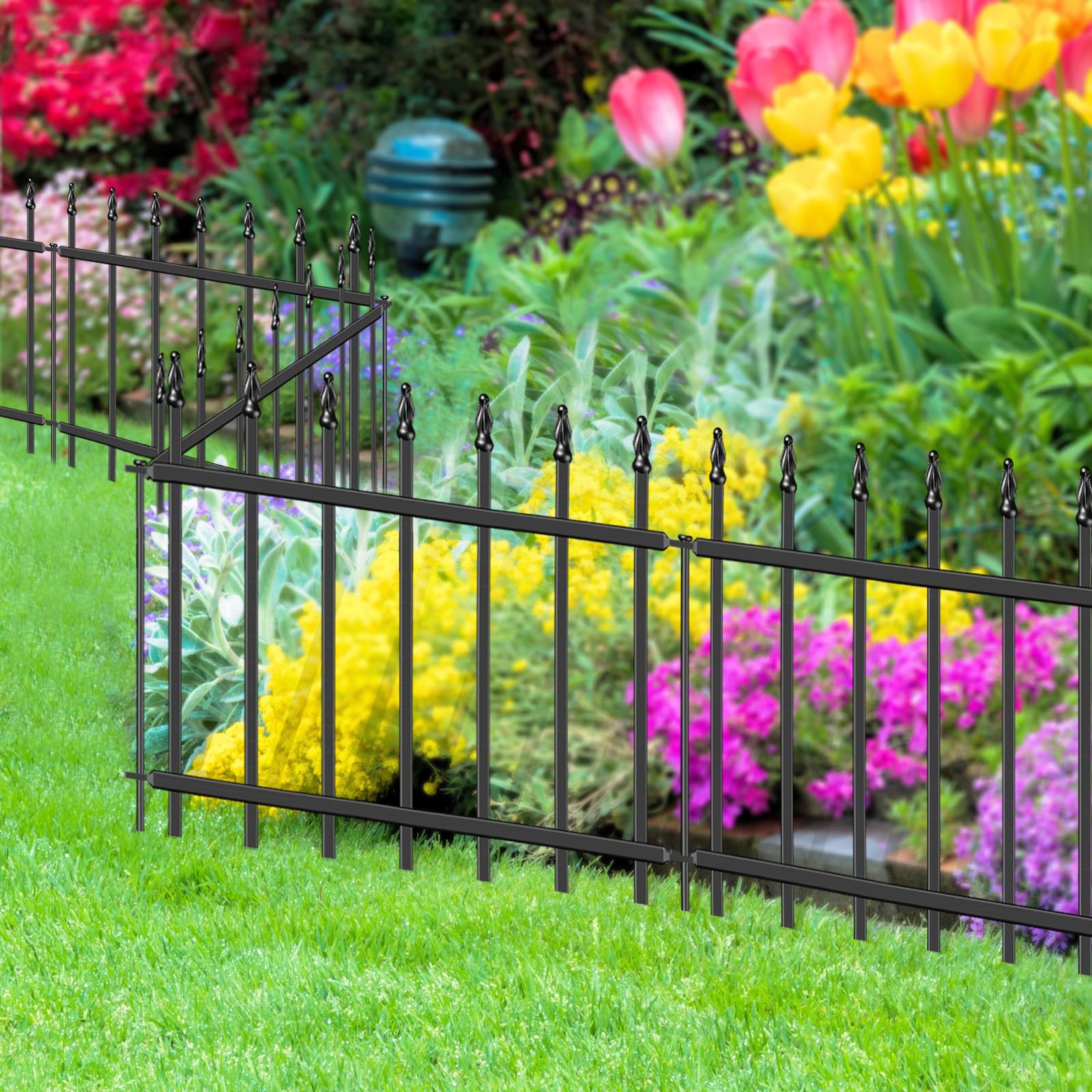 FOREHOGAR fence next to a hand for scale showing compact size benefit