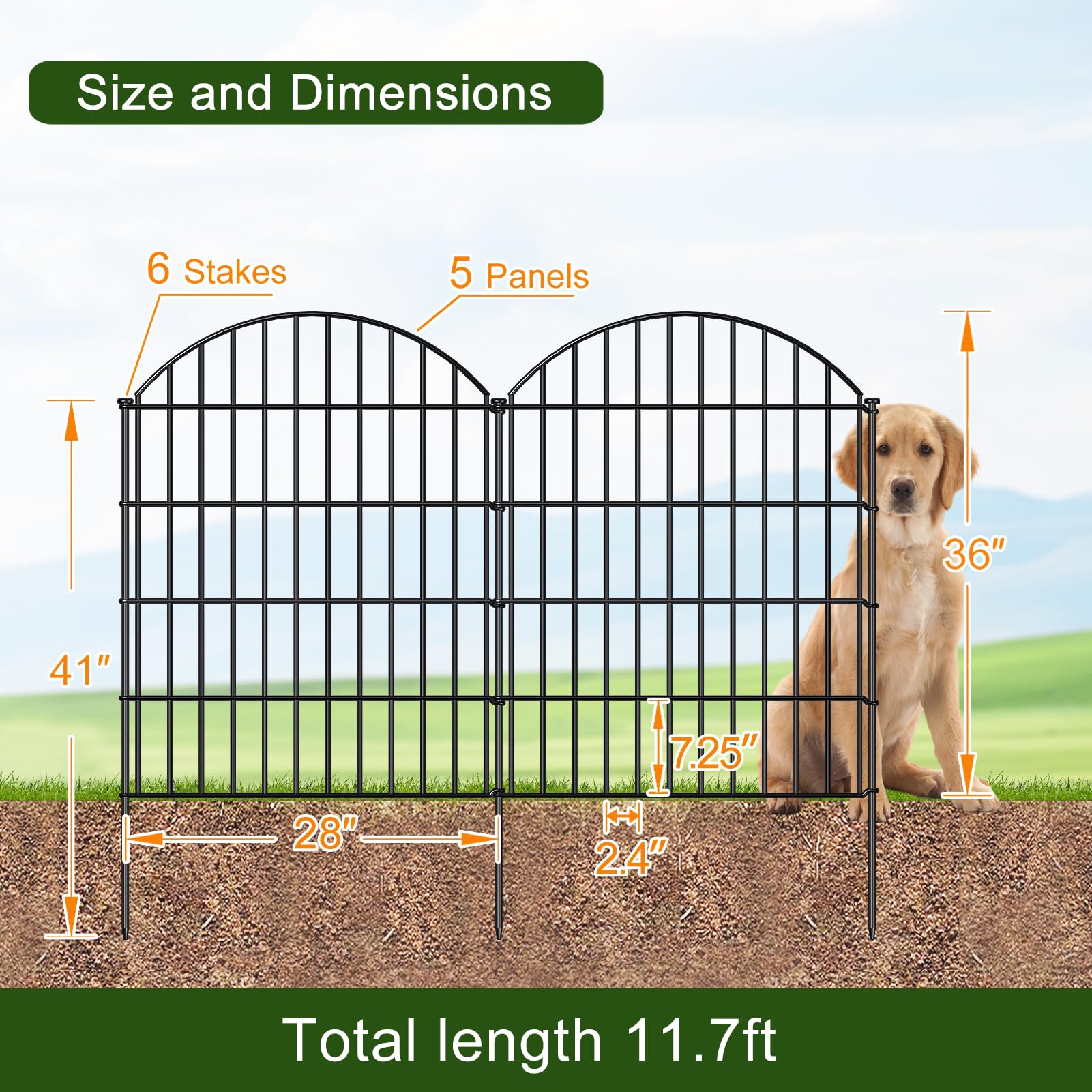 FOREHOGAR stake threaded through panel loop demonstrating easy no-dig installation and stability