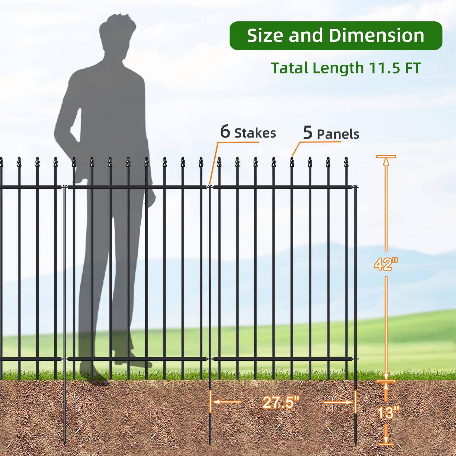 FOREHOGAR stake pushed into soil demonstrating easy no-dig installation and stability