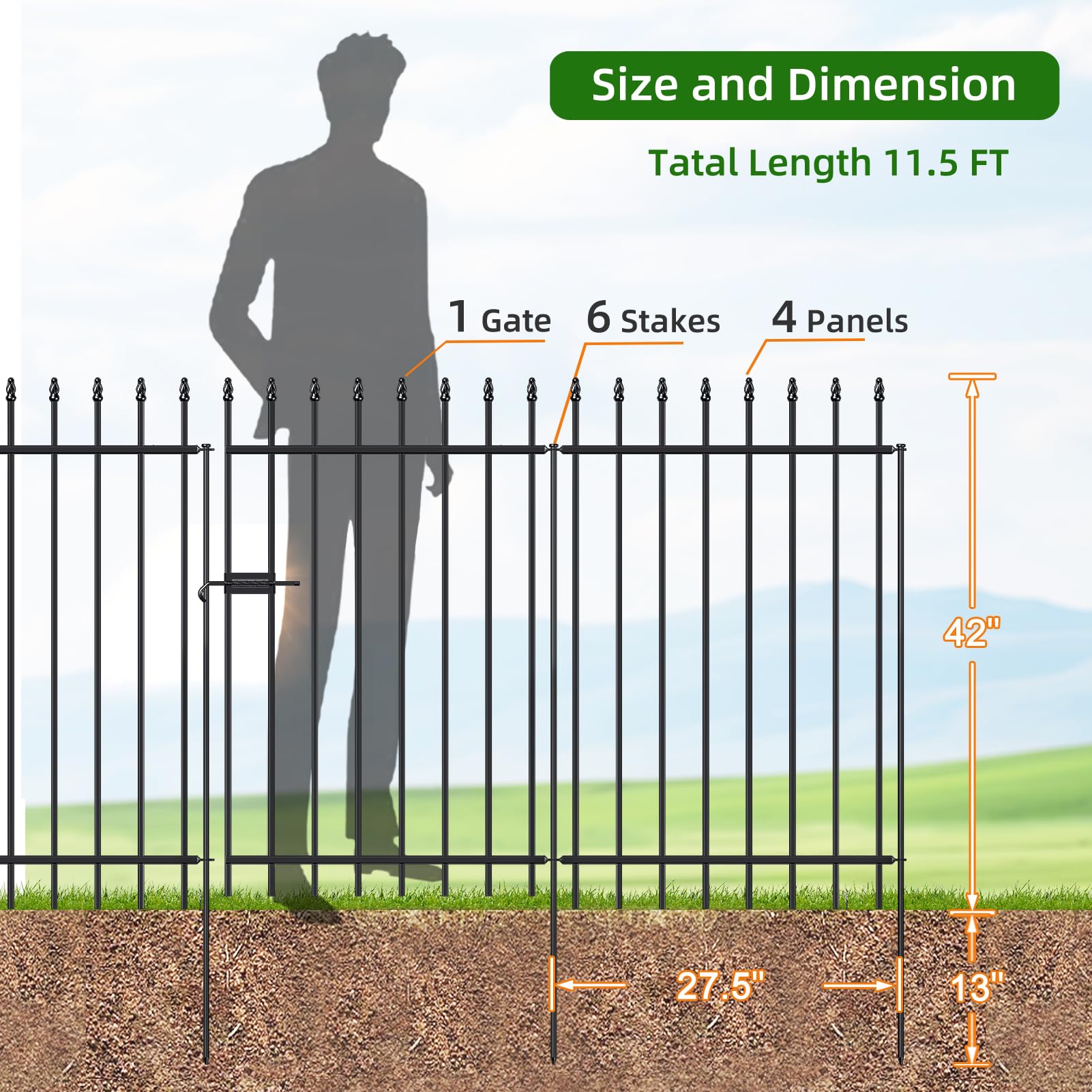 FOREHOGAR stake pushed into soil showing secure anchoring and stable panels