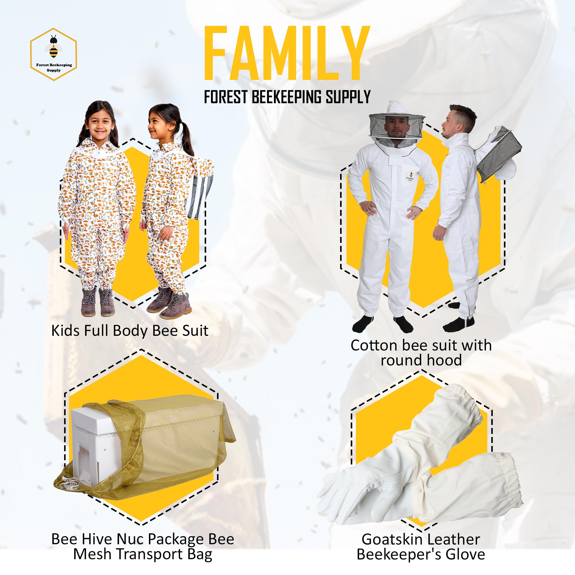 FOREST BEEKEEPING SUPPLY three-layer fabric texture for breathability