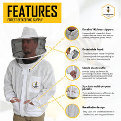 FOREST BEEKEEPING SUPPLY detachable round veil close-up for clear vision