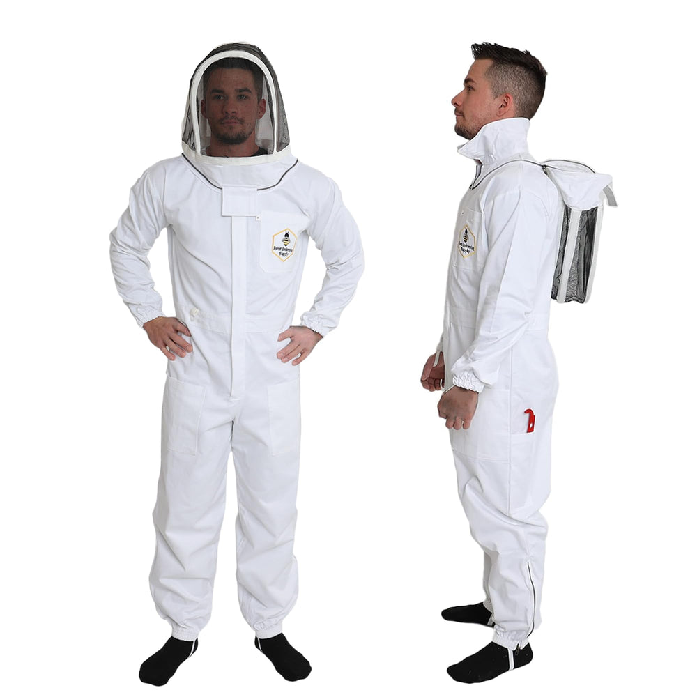 FOREST BEEKEEPING SUPPLY detachable fencing veil close-up showing secure face protection