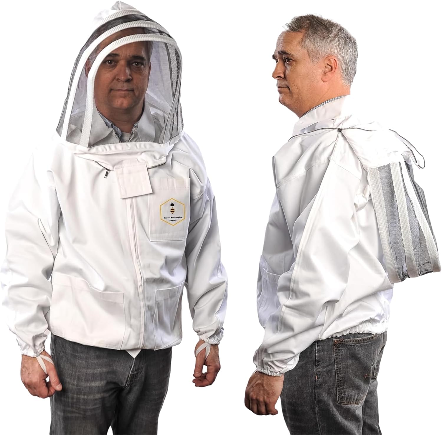 FOREST BEEKEEPING SUPPLY fencing veil close-up showing clear mesh for unobstructed vision