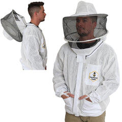 FOREST BEEKEEPING SUPPLY jacket front view shows protective fit and ventilation benefit