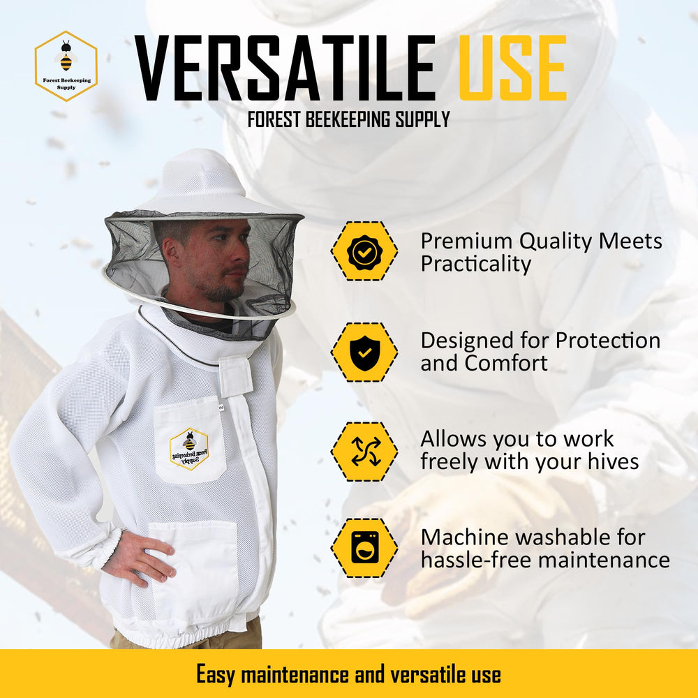 FOREST BEEKEEPING SUPPLY round veil close-up showing clear visibility and ventilation