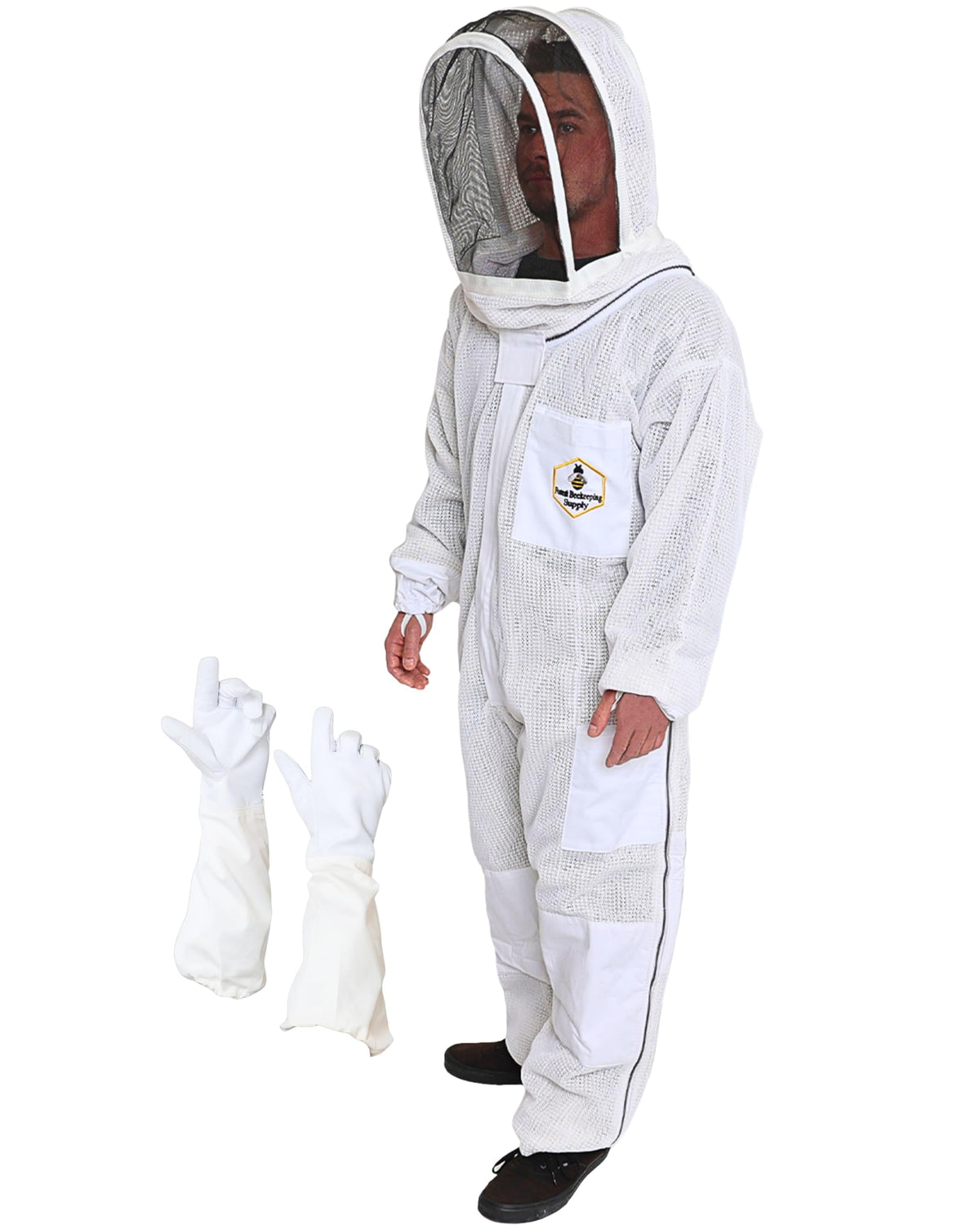 FOREST BEEKEEPING SUPPLY front view showing full coverage and protection benefit