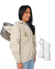 FOREST BEEKEEPING SUPPLY jacket front view showing full coverage and protection