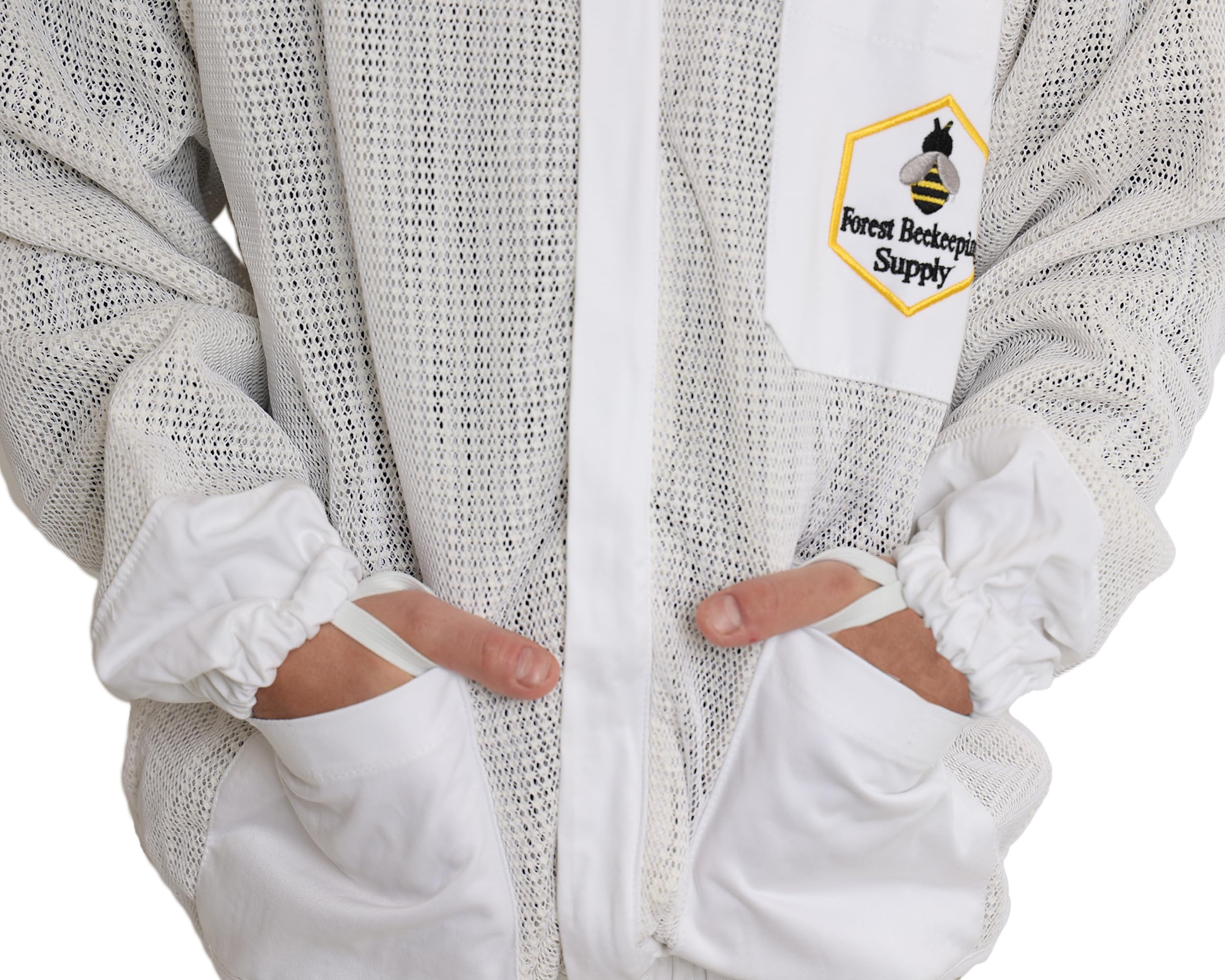 FOREST BEEKEEPING SUPPLY worn on person for size and scale, comfortable movement benefit