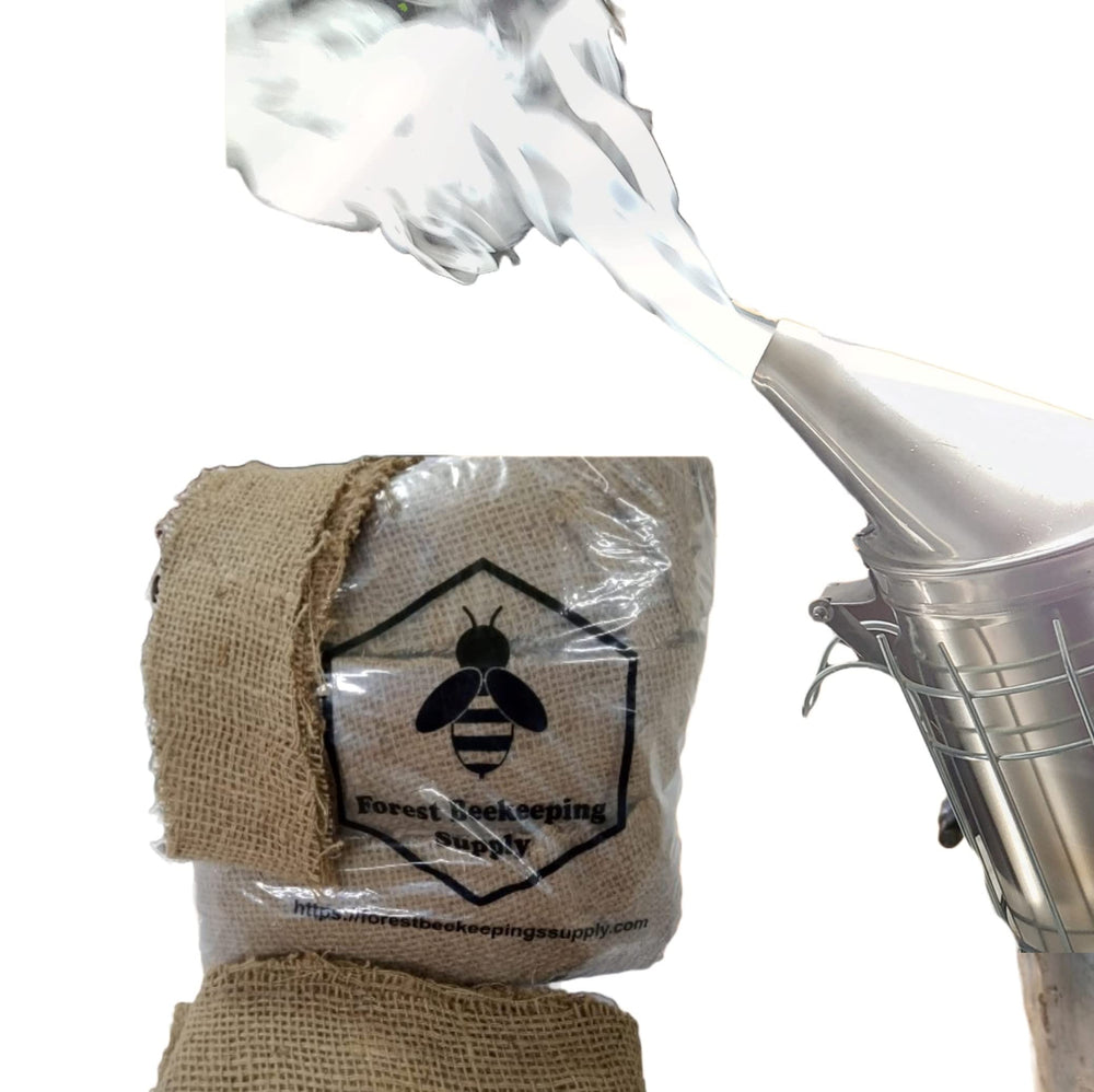 FOREST BEEKEEPING SUPPLY open bag showing pre-cut strips ready to light